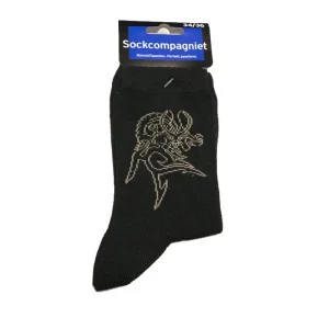 Svarta strumpor med figur, 34-36