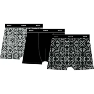 Smal, 3-pack kalsonger, svarta och mönstrade