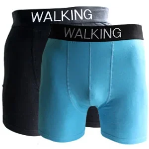 Medium, 2-pack herrboxer, svart och turkos