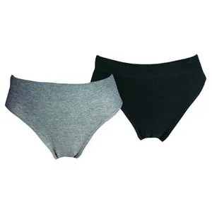 2-pack ribbstickade trosor, grå-svart, XL