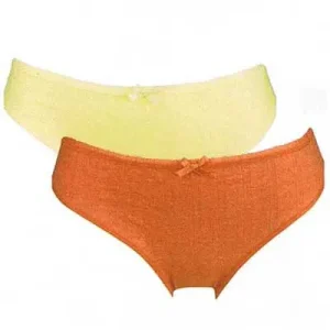 2 par trosor, gul-orange, L