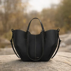 Isabella – Vintage läderhandväska i äkta skinn