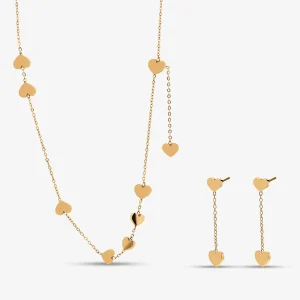 Classic Heart Halsband & Örhänge Set