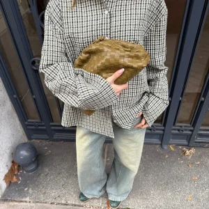 Aya Large Clutch - Dark Olive