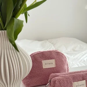 Teddy Makeup Bag Medium - Dusty Pink