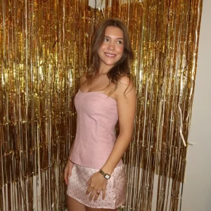 Cirkeline Bandeau Top - Dusty Pink Melange