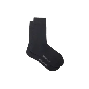 FINE Ullstrumpor Brilliant Black – Tunn Komfort för Alla Dagens Timmar