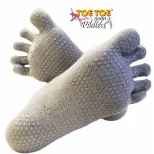 Yoga och Pilates tåstrumpa, grå, M
