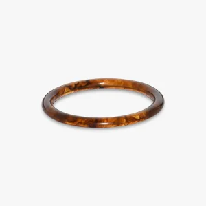 Adele Horn Bangle Bracelet - Brown