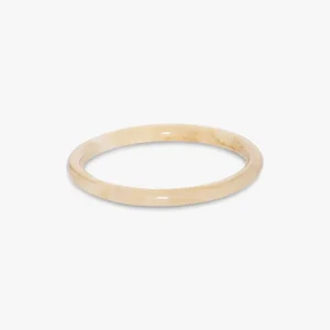 Adele Horn Bangle Bracelet - White