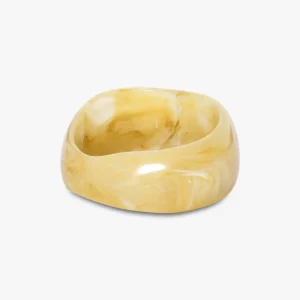 Alesia XL Horn Bangle Bracelet - Light Yellow