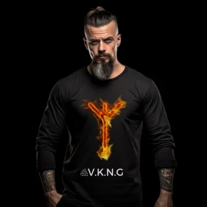 Algiz Flaming Rune V.K.N.G™  Long Sleeve