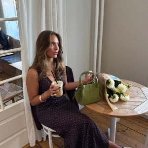 Andrea Mini Strap Bag - Faux Suede Pistachio