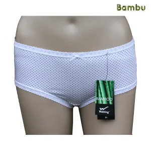 Bambutrosor, vita med svarta prickar, S