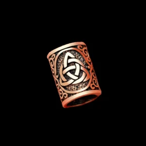 Bronze Viking Beard Bead Dreadlocks With Triquetra