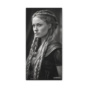 Canva 9:16 Viking woman Black & White