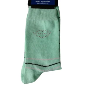 Turkos damstrumpa med strass mun, 40/42