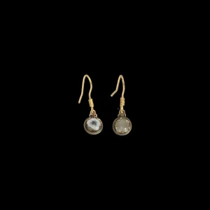 Handcrafted Earrings with Gotland glass spheres Bronze