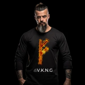 Fehu Flaming Rune V.K.N.G™ Long Sleeve