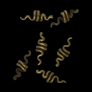 Small Hair Snake Charm Bronze