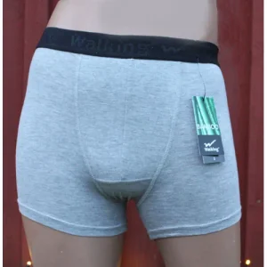 Bambukalsonger, grå med svart resår, Smal