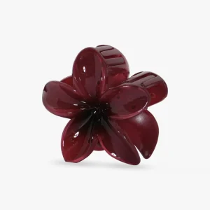 Gry Flower Hairclip - Deep Red