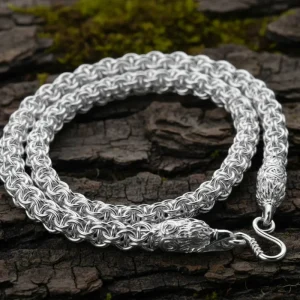 925 Sterling Silver Celtic Knot Box Chain with Eagle Head Clasp