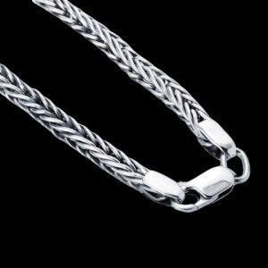 Handcrafted Sterling Silver Wheat Chain, Norse Jewelry