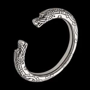 Handcrafted Jormungandr Norse Mythical Beast Armring