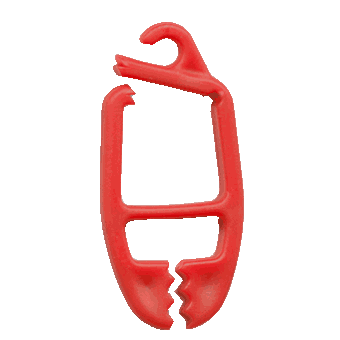 1 röd strumpklämma