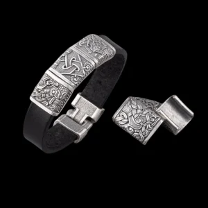 Handcrafted Leather Asgard Viking Bracelet