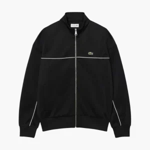 Trim Accent Zipped Sweatshirt Black