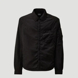 Chrome-R Padded Lens Overshirt Navy