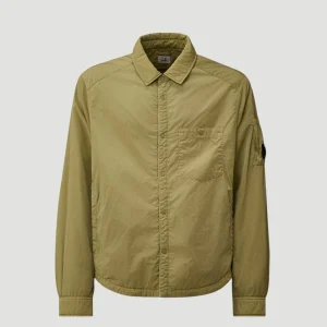 Chrome-R Padded Lens Overshirt Green