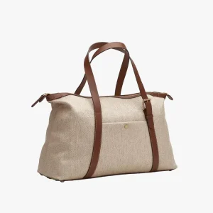 M/S Holdall Grand Herringbone/Cuoio