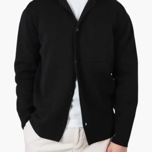 Crepe Cotton Overshirt Black