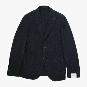 Knitted Wool Jacket Navy