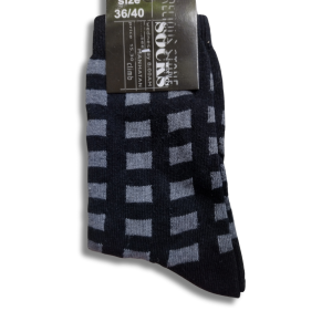 Strumpa svart-grå-rutig, 36/40