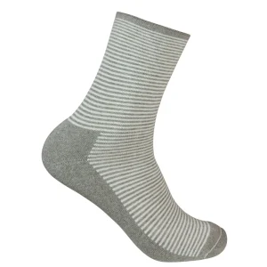 Diabetessock, smalrandig grå, 46/48