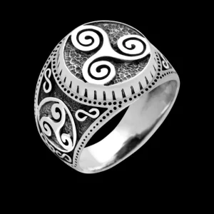 Sterling Silver Viking Triskelion Celtic Pagan Handcrafted Ring 952