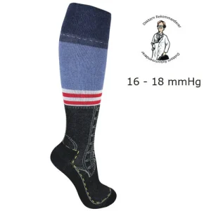 Stödstrumpor, svarta skor, 37/39