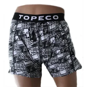 X-large, Topeco kalsong, svart-vit-mönster