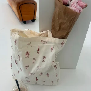 Tote Bag - Burgundy Dinner Setting