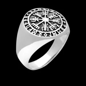 Vegvisir Runes Sterling Silver Ring
