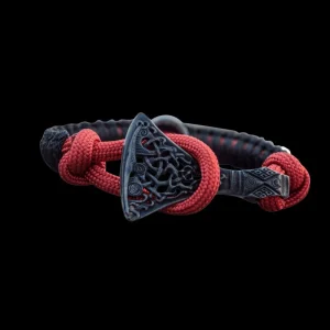 Handcrafted Viking Axe Paracord Bracelet Ruthenium