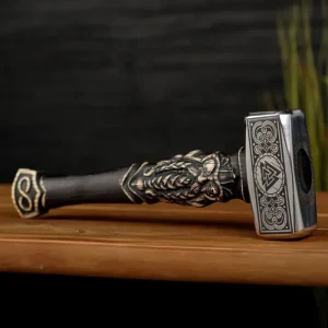 Hand-forged  Viking Unique Hammer "Goibniu"