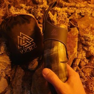 Handmade Drinking Horn (with Holster / Horn Stand / Iron Stand)