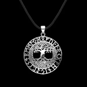 Yggdrasil Runic Circle Sterling Silver