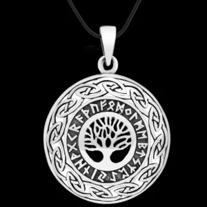 Yggdrasil Viking Runes 925 Steling Silver Pendant