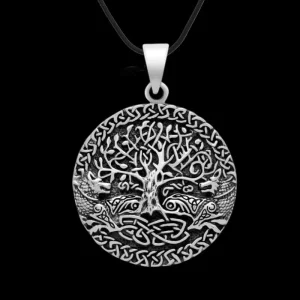 Yggdrasil With Fenrir 925 Sterling Silver Pendant
